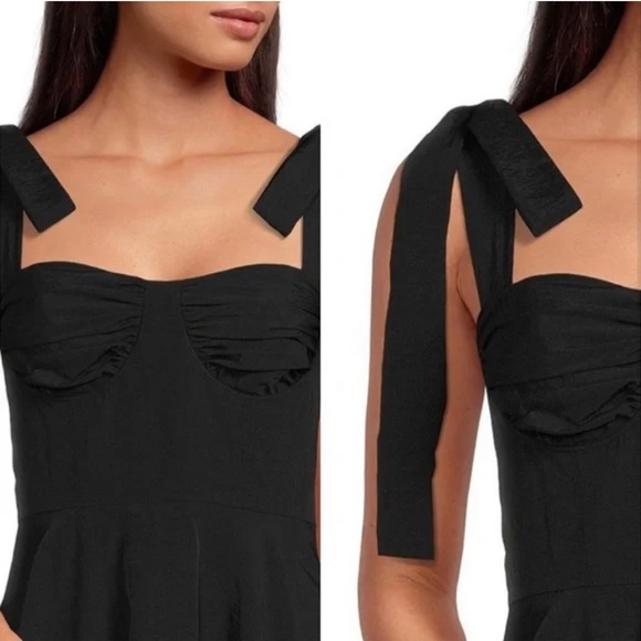 🆕 GIANNI BINI DRESS EVERLY BUSTIER SWEETHEART NECK TIE SHOULDER DRESS - Picture 2 of 6